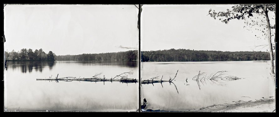 Tree in Water (diptych), Gulf Island Pond, Greene, A River Lost and Found: The Androscoggin in Time and Place (2011)